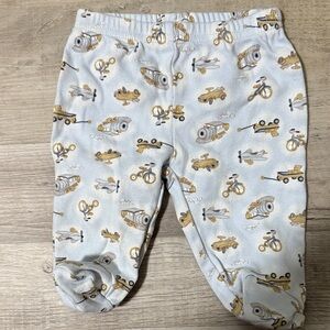 Baby Footed Pants with Vehicle Print
